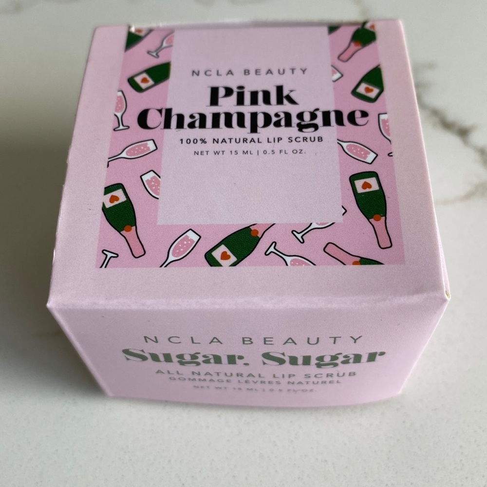 NCLA beauty pink champagne 100% natural lip scrub